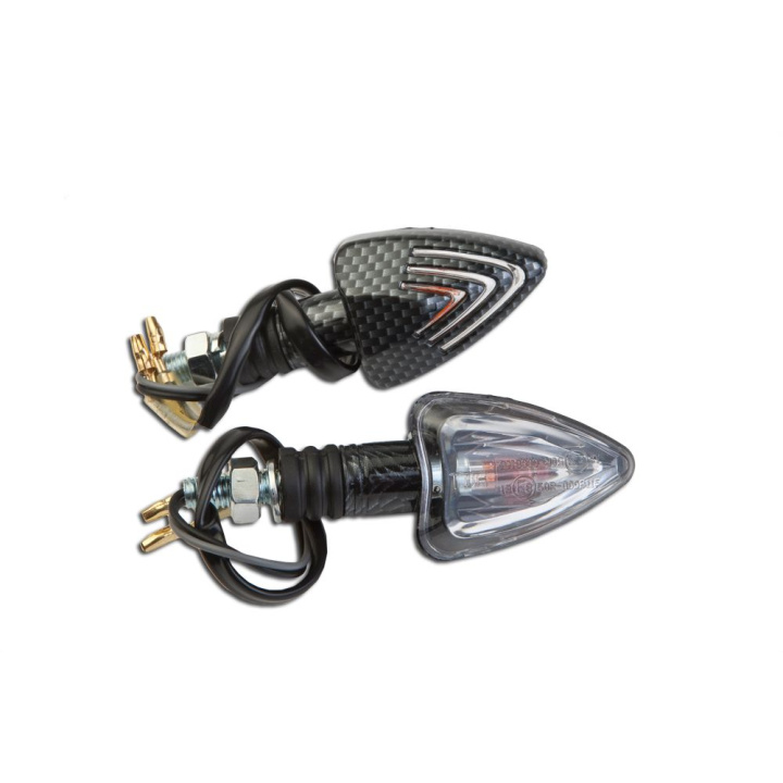 Semnalizari Moto Peak Carbon Universale Set semnalizari . "Peak" carbon-0