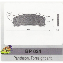 Placute frana Honda Pantheon, Foresight ant.-0
