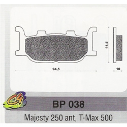 Placute frana Yamaha Majesty 250 ant., T-Max 500-0