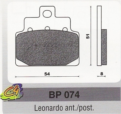 Placute Frana Aprillia Leonardo 50 125 4 Placute frana Aprillia Leonardo ant./post.-0