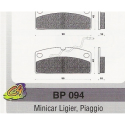 Placute frana Minicar Ligier, Piaggio (4pz.)-0