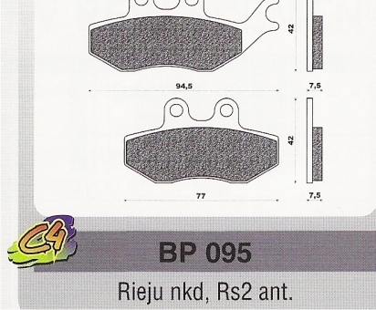 Placute Frana Rieju Rs2 Fata 4 Placute frana Rieju nkd, Rs2 ant.-0