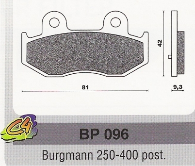 Placute Frana Suzuki Burgman 250-400cc 4 Placute frana Suzuki Burgmann 250-400 post.-0