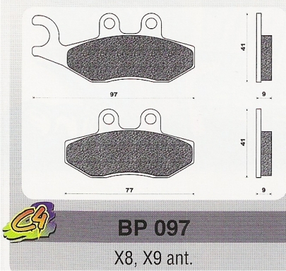 Placute frana Piaggio X8, X9 ant.-0