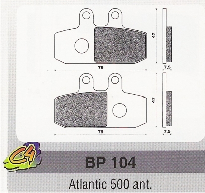 Placute frana Aprillia Atlantic 500 ant.-0