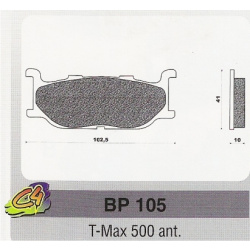 Placute frana T-Max 500 ant.-0