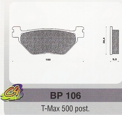 Placute Frana Yamaha T-Max 500 Spate 4 Placute frana T-Max 500 post.-0