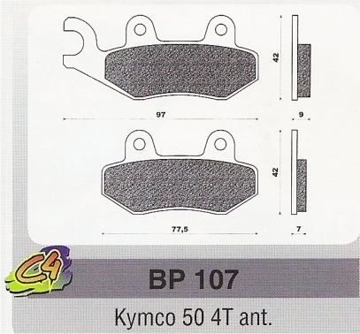 Placute Frana Kymco 50 4T Fata 4 Placute frana Kymco 50 4T ant.-0