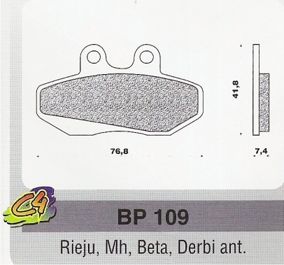 Placute frana Rieju, Mh, Beta, Derbi ant.-0