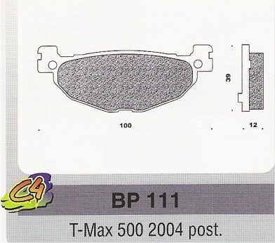 Placute frana T-Max 500 2004 post.-0