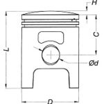 Piston Minarelli/Aprilia/Yamaha 50cc 2T Ø40-0