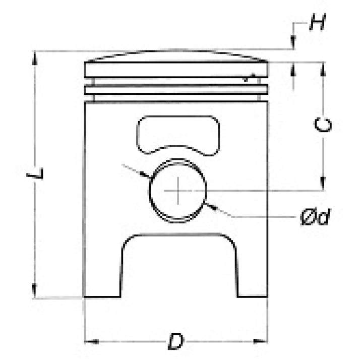 Piston Minarelli/Aprilia/Yamaha 50cc 2T Ø40 Piston Minarelli/Aprilia/Yamaha 50cc 2T Ø40-0