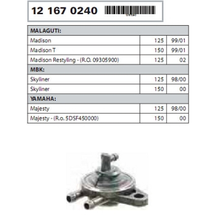 Pompa Vacuum MBK Yamaha Malaguti 125-150cc 2 Pompa Vacum MBK/Yamaha/Malaguti 125-150-0