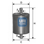 Filtru benzina UFI universal-0