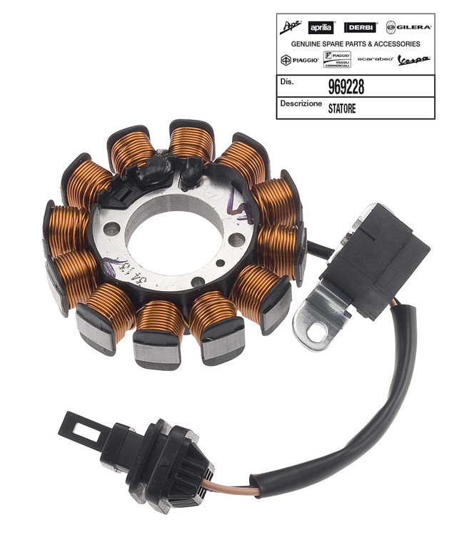 Stator Piaggio Vespa Aprillia 50cc 4T Original 969228 4 Stator Piaggio/Vespa/Aprillia 50cc 4T-0