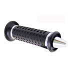 Manson PVC negru terminatie argintie-0