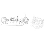 Set segmenti Piaggio , Gilera 200-250 cc 4T-7500