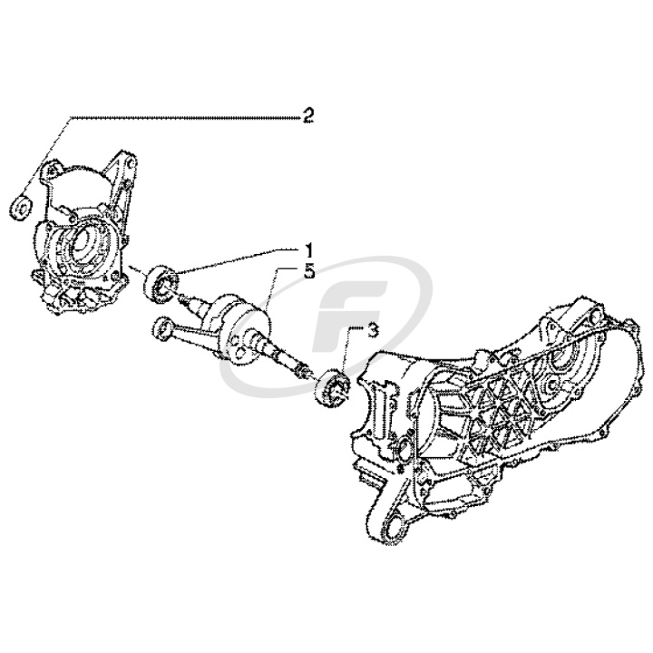 Rulment Ambielaj Piaggio Liberty Zip 4T 50cc 2 Set rulmenti + simering ambielaj Piaggio 4T 50cc -0