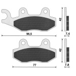 Placute frana Suzuki Burgman 400cc 2007-2016 BP127-0