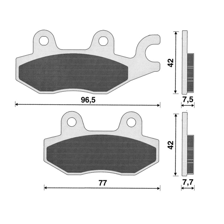 Placute frana Suzuki Burgman 400cc 2007-2016 BP128-0