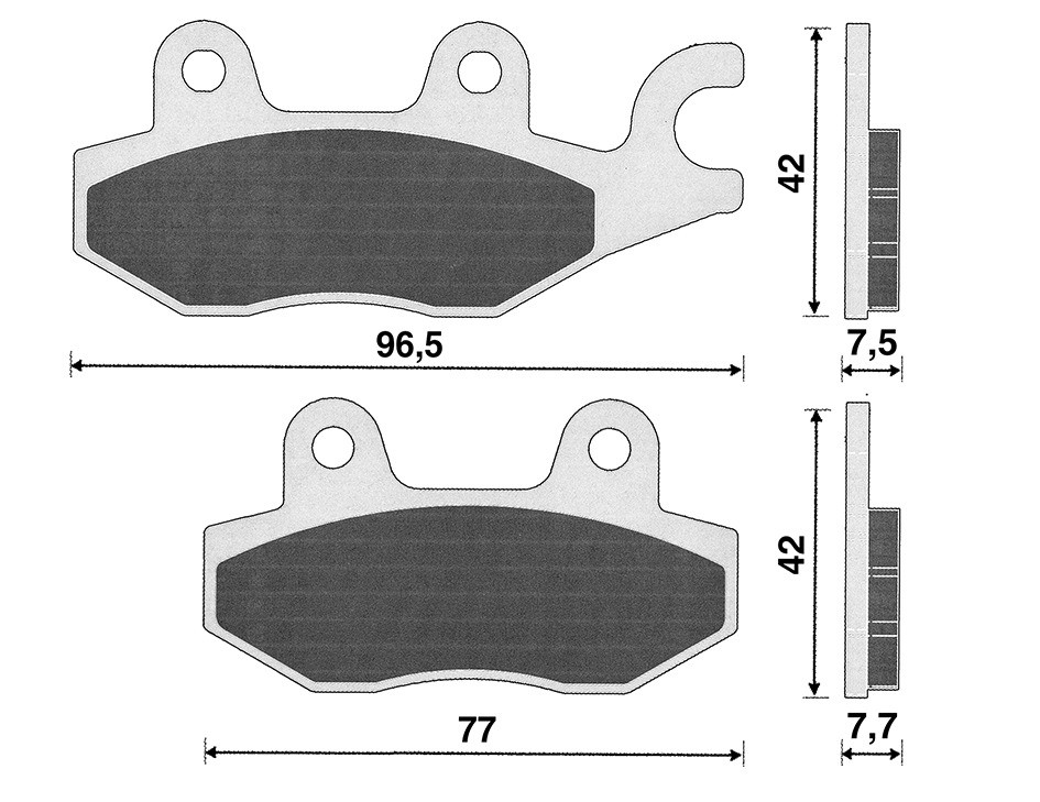 Placute frana Suzuki Burgman 400cc 2007-2016 BP128-0