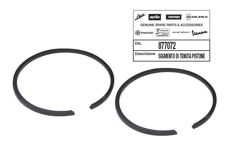 Segmenti Derbi Senda 50cc 2t 39.88mm OEM 877072 4 Set segmenti Derbi Senda 50cc 2t OEM -0