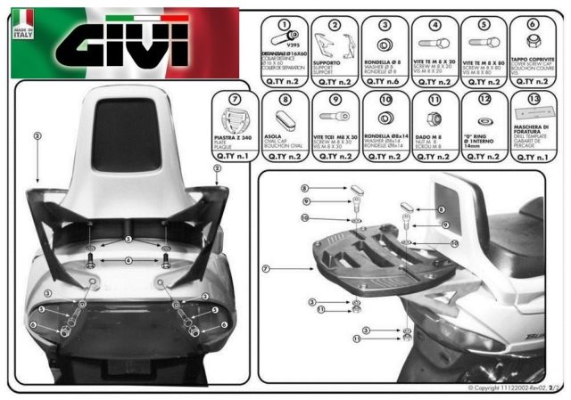 Suport Top Case Aprilia Leonardo 125cc 150cc 96-98 2
