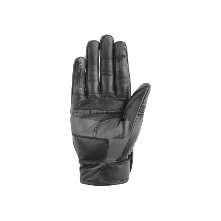 Mănuși Moto Piele Iron RIS Negre – Protecții CE EN 13594 Touchscreen 2