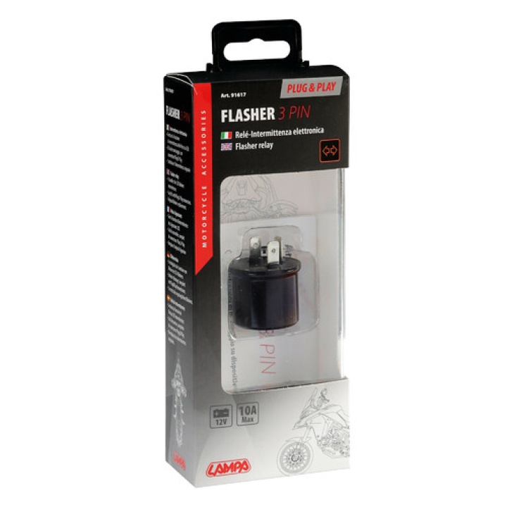 Releu Semnalizare cu 3 pini, LED, plug & play – 12V – 10A 3