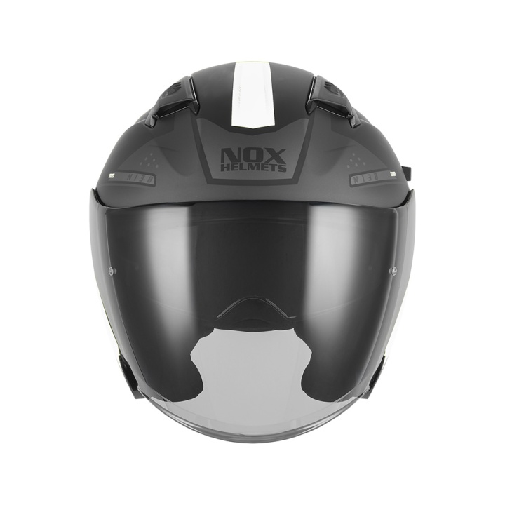 Casca Moto NOX JET N130 EKTO Negru Alb 3
