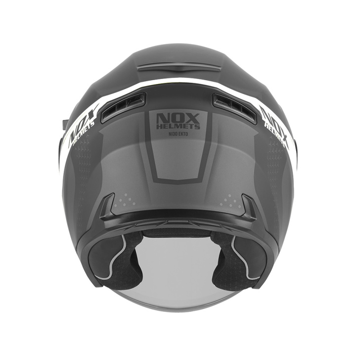 Casca Moto NOX JET N130 EKTO Negru Alb 2