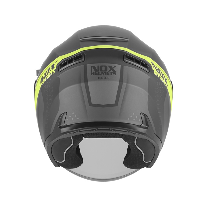 Casca Moto NOX JET N130 EKTO Negru Mat Verde Fluo 3