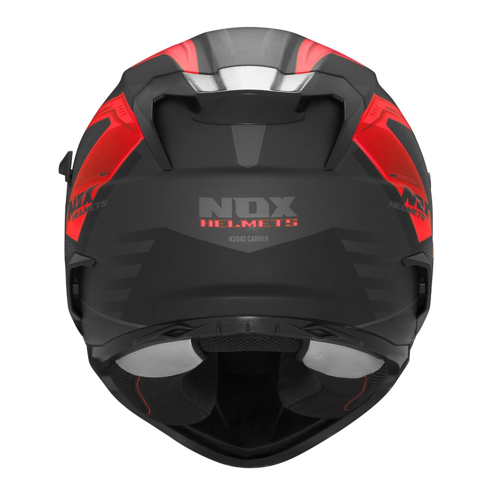 Casca NOX Full Face N304S CARVER Negru Mat Rosu - S - Piese