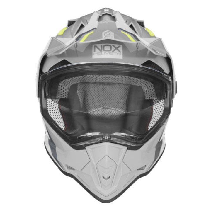 Casca NOX Trial N312 BLOCK NARDO GRI NEON YELLOW – 2XL 2