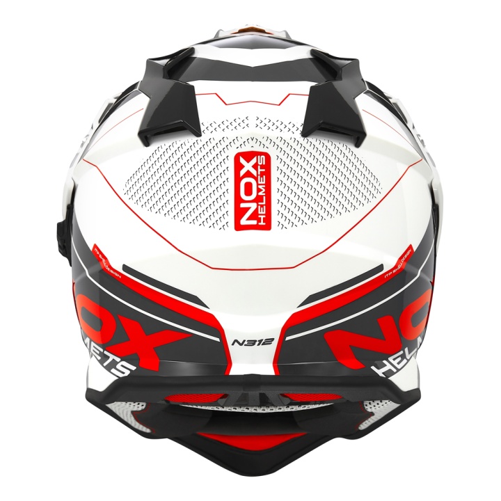 Casca NOX Trail N312 DRONE Alb Rosu – S 3