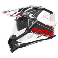 Casca NOX Trail N312 DRONE Alb Rosu – S 6