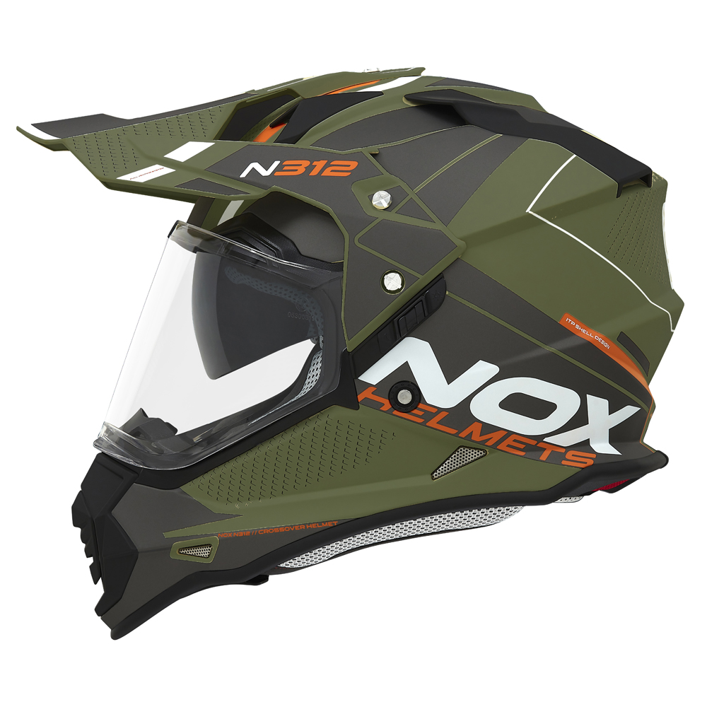 Casca NOX Trail N312 DRONE MATT KHAKI ORANGE – XS Casca NOX Trail N312 DRONE MATT KHAKI ORANGE – XS