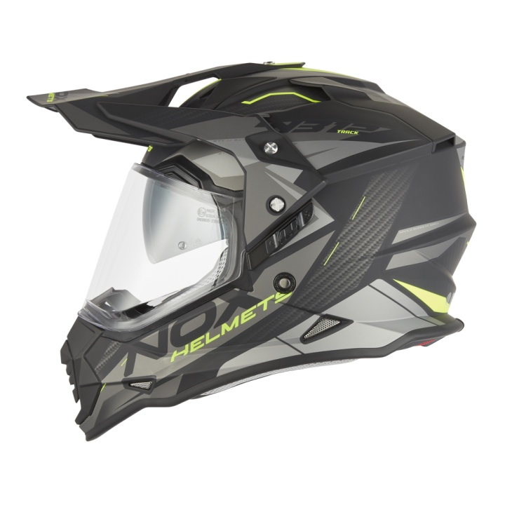 Casca Moto NOX TRAIL N312 TRACK Verde Fluo Negru Mat Casca Moto NOX TRAIL N312 TRACK Verde Fluo Negru Mat