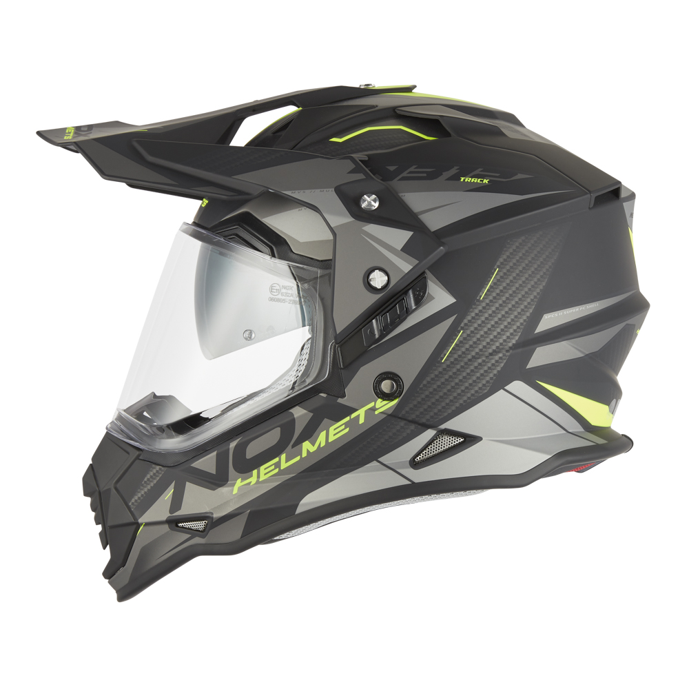 Casca Moto NOX TRAIL N312 TRACK Verde Fluo Negru Mat Casca Moto NOX TRAIL N312 TRACK Verde Fluo Negru Mat