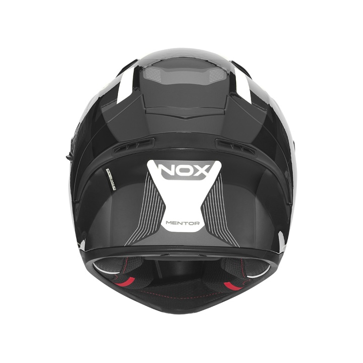 Casca Moto NOX FULL FACE N402 MENTOR Alb Gri Negru Lucios 4