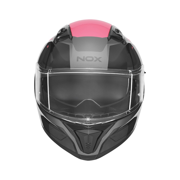 Casca Moto NOX FULL FACE N402 MENTOR Negru/Gri/Roz Lucios 3