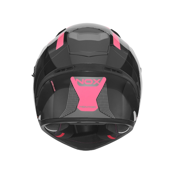 Casca Moto NOX FULL FACE N402 MENTOR Negru/Gri/Roz Lucios 2
