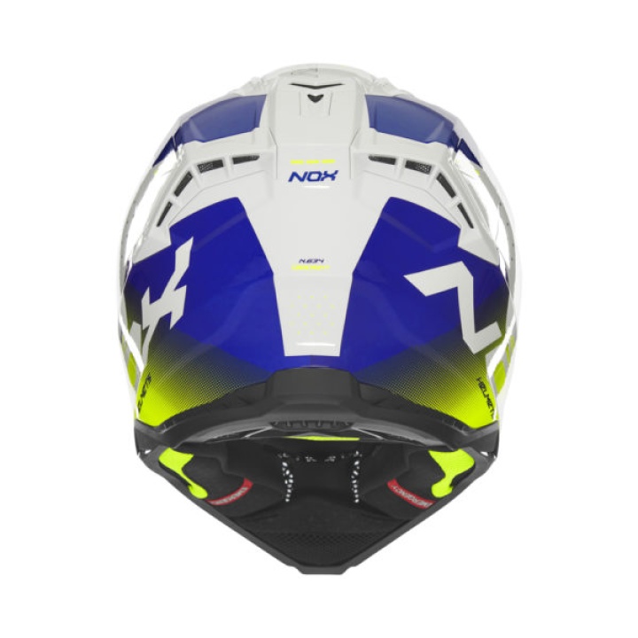 Casca NOX MX N634 GRADIANT Galben Albastru Alb 3 Casca NOX MX N634 GRADIANT Galben Albastru Alb 3