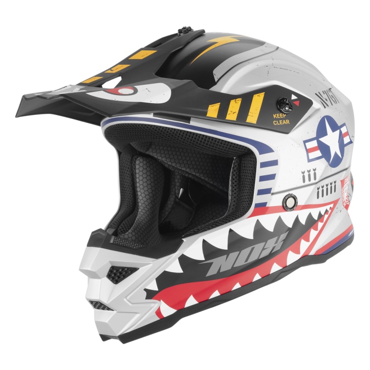 Casca Moto Copii NOX MX N761 FIGHTER Argintiu Mat