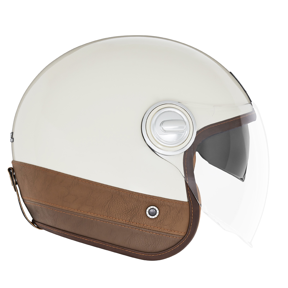 Casca NOX PREMIUM JET HERITAGE CREAM LEATHER BROWN – L