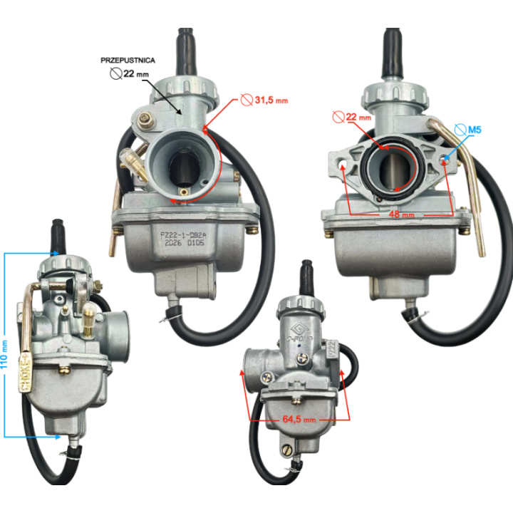 Carburator Cross / Moped / Atv PZ 22 2 Carburator Cross / Moped / Atv PZ 22 2