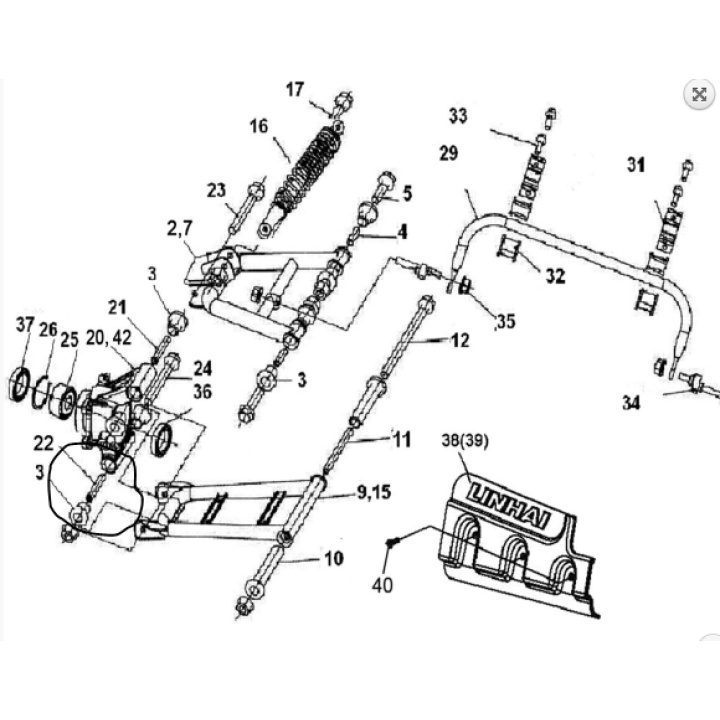 Bucsa Brat Inferior Spate Atv Linhai 500 550 570cc 70693 2 Bucsa Brat Inferior Spate Atv Linhai 500 550 570cc 70693 2