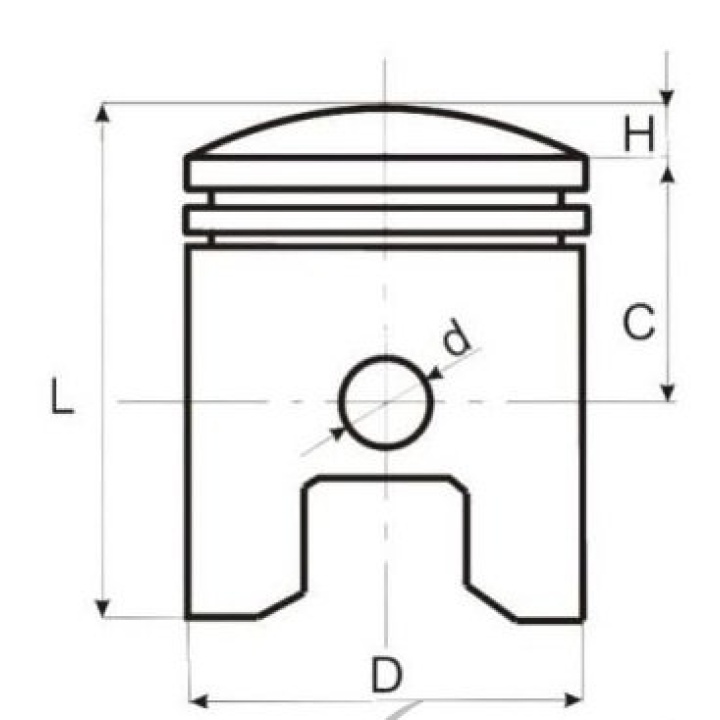 Piston Piaggio Vespa Liberty 125cc 57mm 2