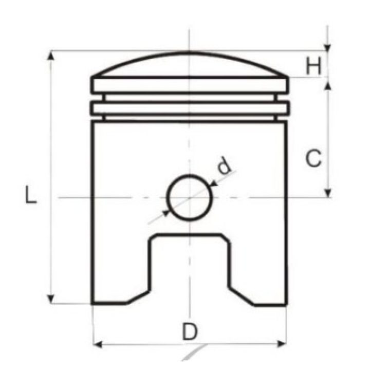 Piston Minarelli AM6 AM345 49mm 2 Piston Minarelli AM6 AM345 49mm 2