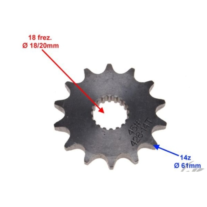 Pinion Fata Suzuki GN DR GS RM 125cc Z14 2 Pinion Fata Suzuki GN DR GS RM 125cc Z14 2